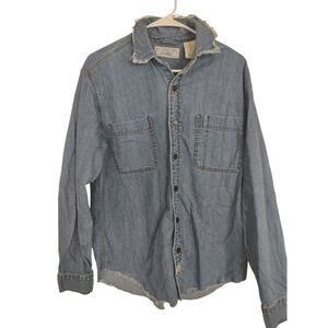 Vintage Levi's Strauss Denim‎ Button Up Shirt Medium Lightly Distressed Casual